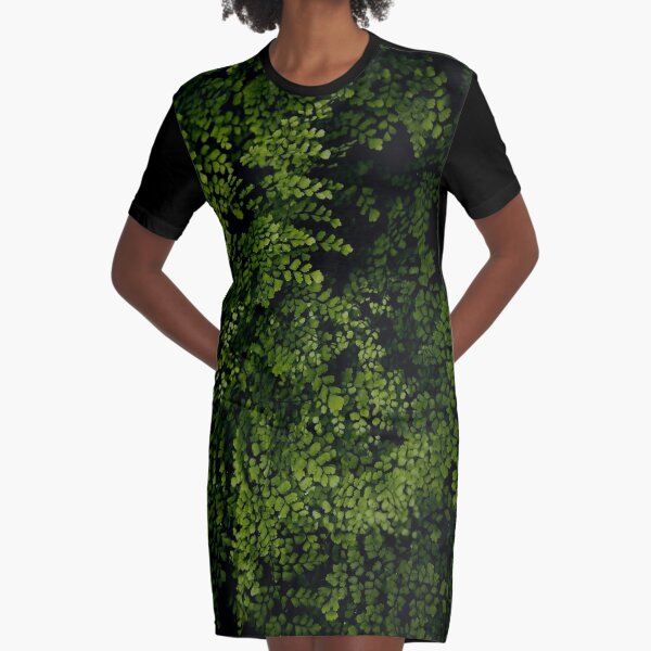 Small leaves.  Graphic T-Shirt Dress