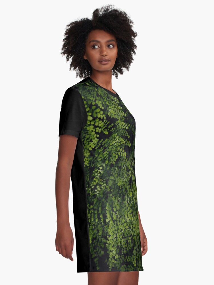 Alternate view of Small leaves. Graphic T-Shirt Dress