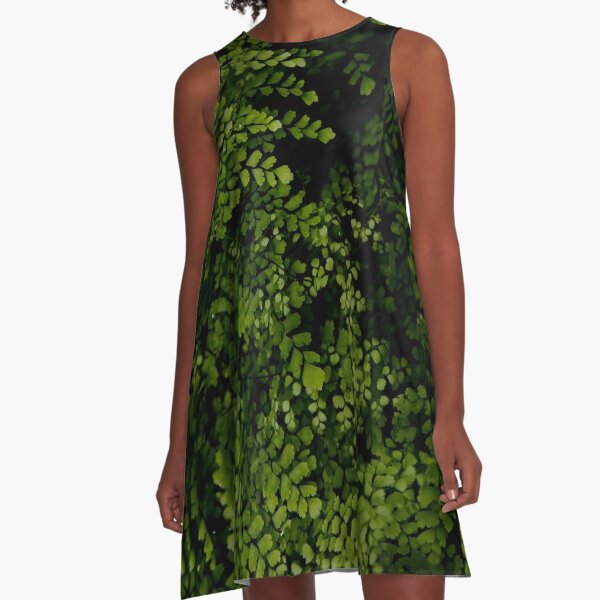 Small leaves. A-Line Dress