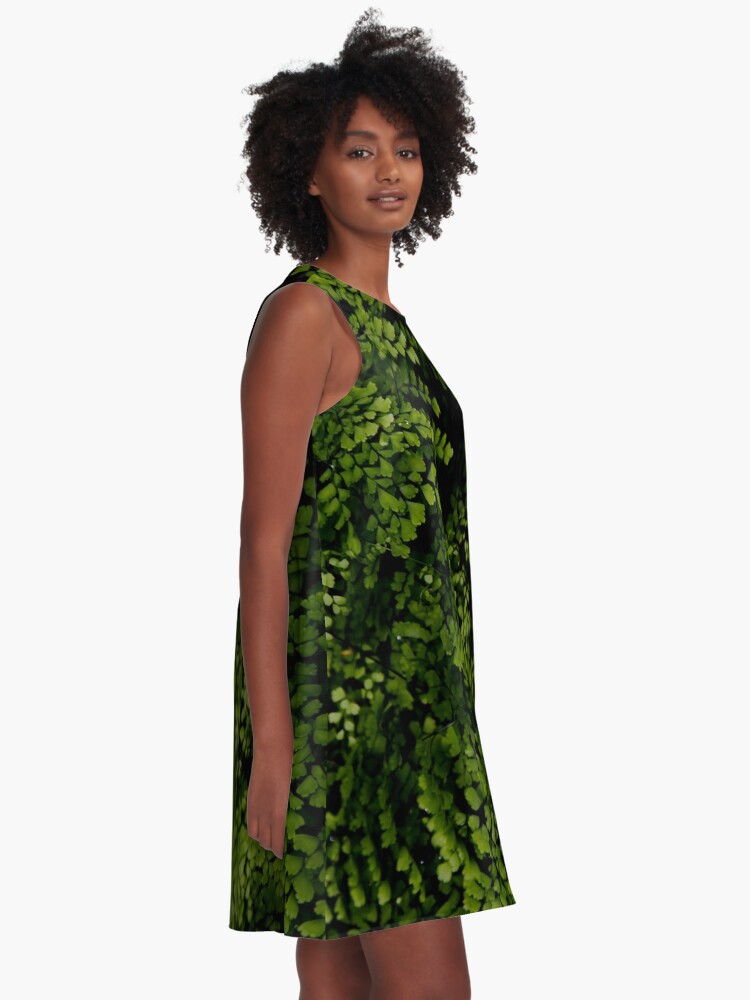 Alternate view of Small leaves. A-Line Dress