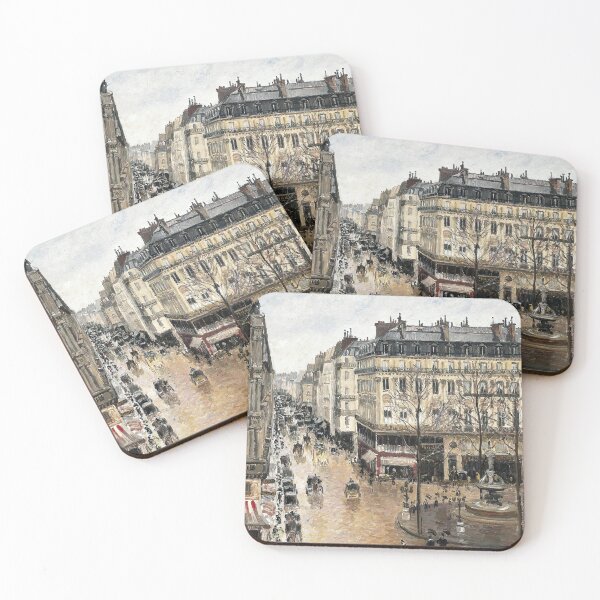 Item preview, Rue Saint-Honoré in the Afternoon. Effect of Rain - Camille Pissarro Art Prints designed and sold by TheSoulOfArt.
