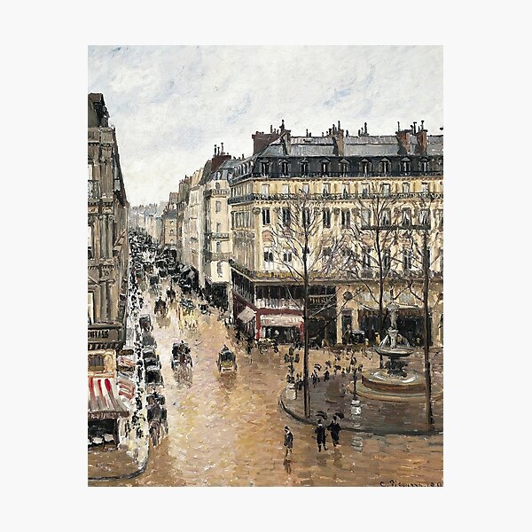Rue Saint-Honoré in the Afternoon. Effect of Rain - Camille Pissarro Art Prints Photographic Print