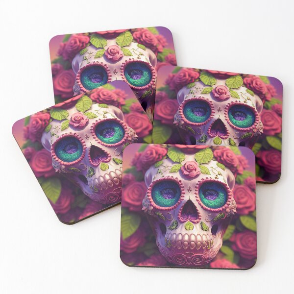 Item preview, Calavera Cubierta de Roses designed and sold by OccultDreams.