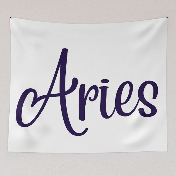Item preview, Aries Zodiac Sign Lettering designed and sold by Hellofriendco.