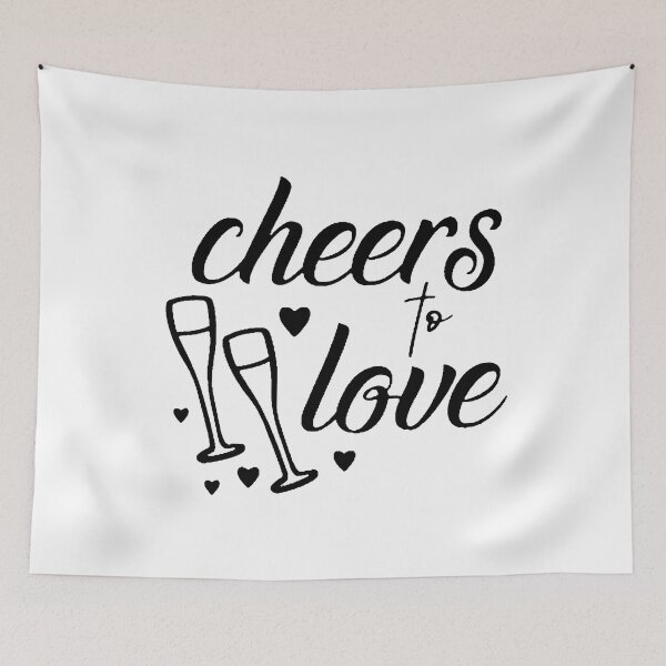 Item preview, Cheers to Love (Black) designed and sold by Summer-Winter.