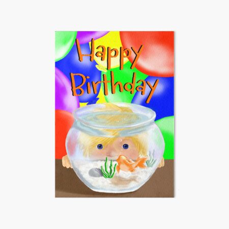 Rainbow trout fish watercolor Happy Birthday | Poster