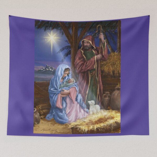 Item preview, Baby Jesus Mother Mary Joseph in the Stable designed and sold by Rowena Jones.