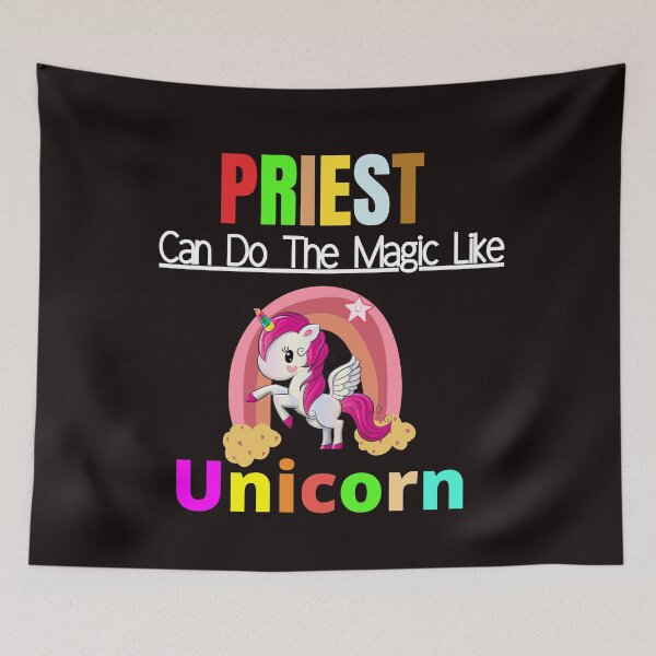 Item preview, Priest Can Do The Magic Like Unicorn designed and sold by Quirky Dez.