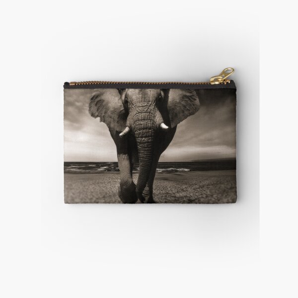 Item preview, black and white wild elephant designed and sold by TheVIP.