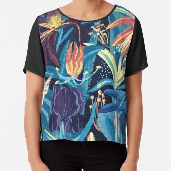 Botanicals Theme Inspired Chiffon Top