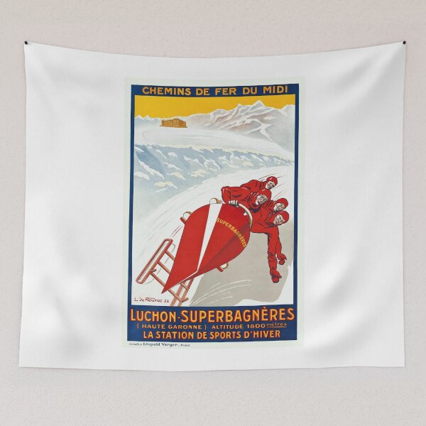 Item preview, 1922 FRANCE Winter Sports Resort Travel Poster designed and sold by retrographics.