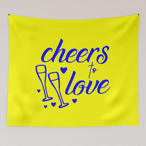 Item preview, Cheers to Love (Blue) designed and sold by Summer-Winter.