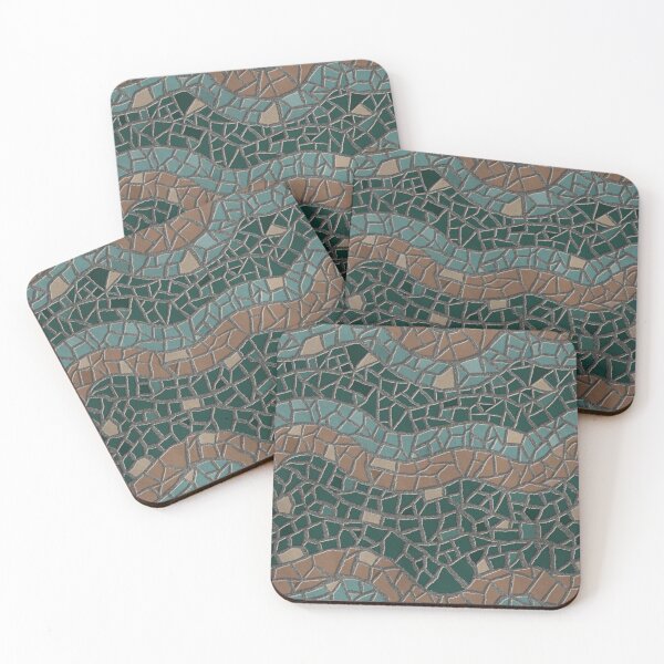 Item preview, Mosaic Wave Pattern Sage & Jade designed and sold by Kella Hanna-Wayne.