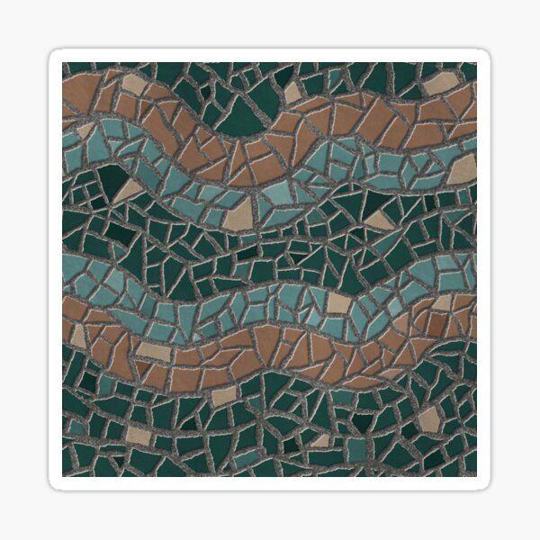 Item preview, Mosaic Wave Pattern Sage & Jade designed and sold by Kella Hanna-Wayne.