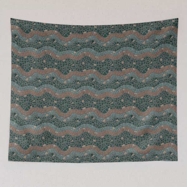 Item preview, Mosaic Wave Pattern Sage & Jade designed and sold by Kella Hanna-Wayne.