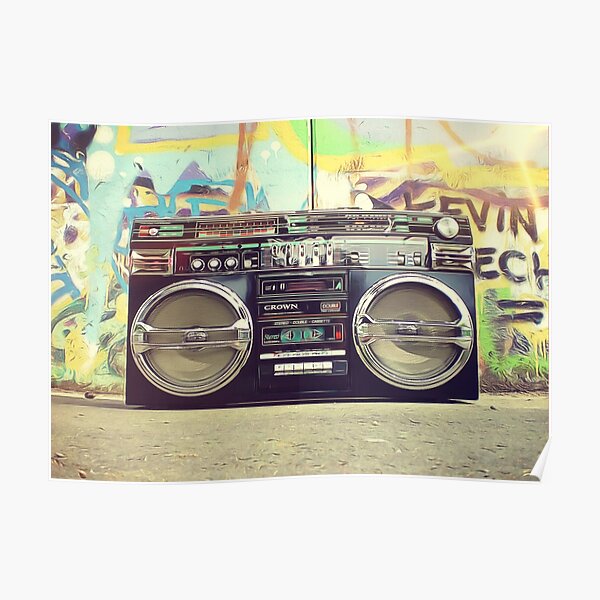 80s Boom Box Trendy Style! Póster