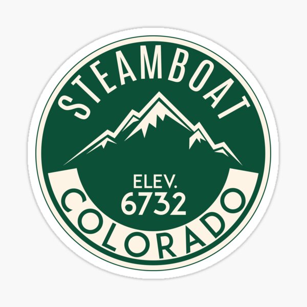 Steamboat Springs Colorado Skiing Mountains Ski Skier Snowboard Sticker