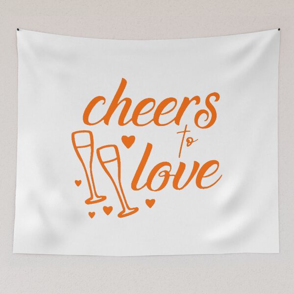 Item preview, Cheers to Love (Orange) designed and sold by Summer-Winter.