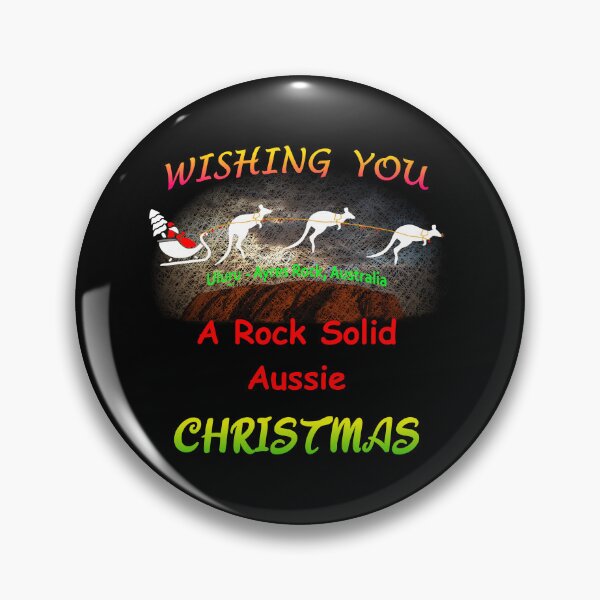 Artikelvorschau, Weihnachtsmann und Boomer-Känguru fliegen über Ayers Rock, Australien – ein einzigartiges Scribble-Art-Design – wir wünschen Ihnen ein solides australisches Weihnachtsfest entworfen und verkauft von Oaks Creations.