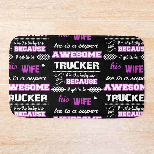 Item preview, He Is A Super Awesome Trucker designed and sold by aryagiri.