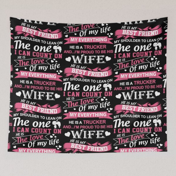 Item preview, He Is A Trucker And I'm Proud To Be His Wife designed and sold by aryagiri.