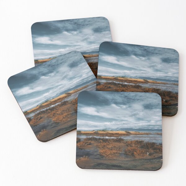 Item preview, Sand Dunes and Clouds Autumnal Golden Hour Seascape Corfu designed and sold by nickbrayimages.