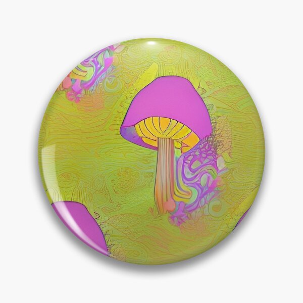 Item preview, Pink Mushrooms on Chartreuse designed and sold by abidance.