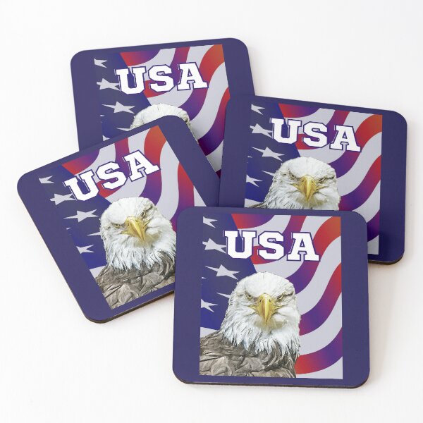 Item preview, USA with an Eagle and American Flag background designed and sold by AmericaFreedom.