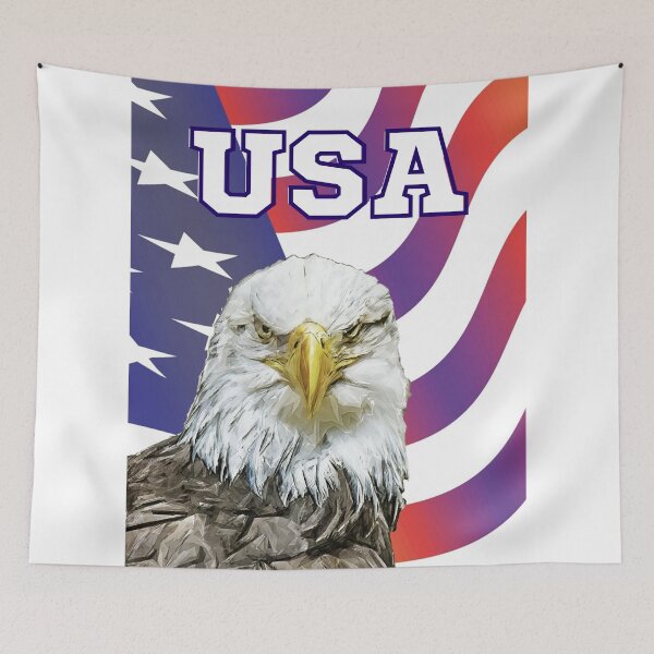 Item preview, USA with an Eagle and American Flag background designed and sold by AmericaFreedom.