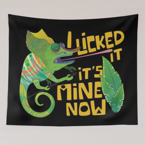 Item preview, I licked it, It's mine now - Colourful chameleon designed and sold by CalMaArt.