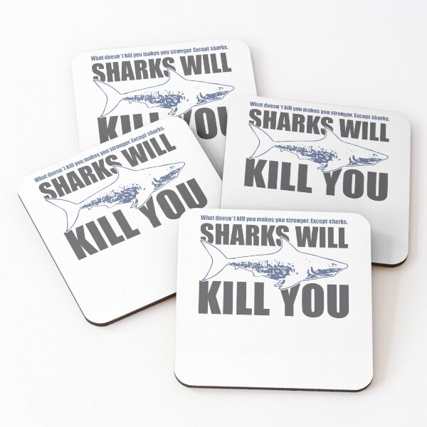 Item preview, Sharks Will Kill You designed and sold by mkzmerch.