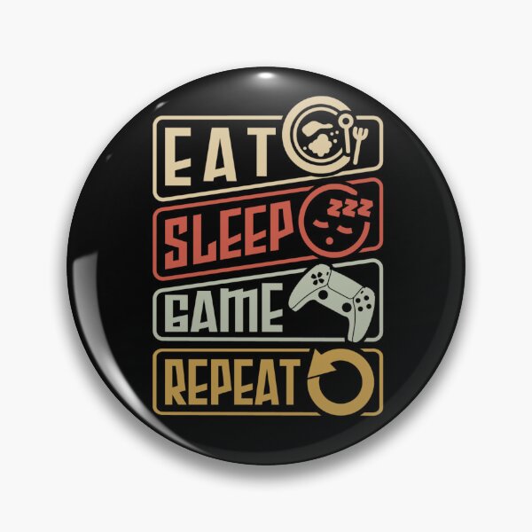 Artikelvorschau, Eat Sleep Game Repeat Gaming Design entworfen und verkauft von mkzmerch.