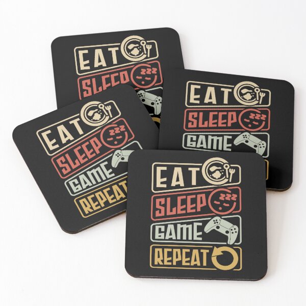 Artikelvorschau, Eat Sleep Game Repeat Gaming Design entworfen und verkauft von mkzmerch.