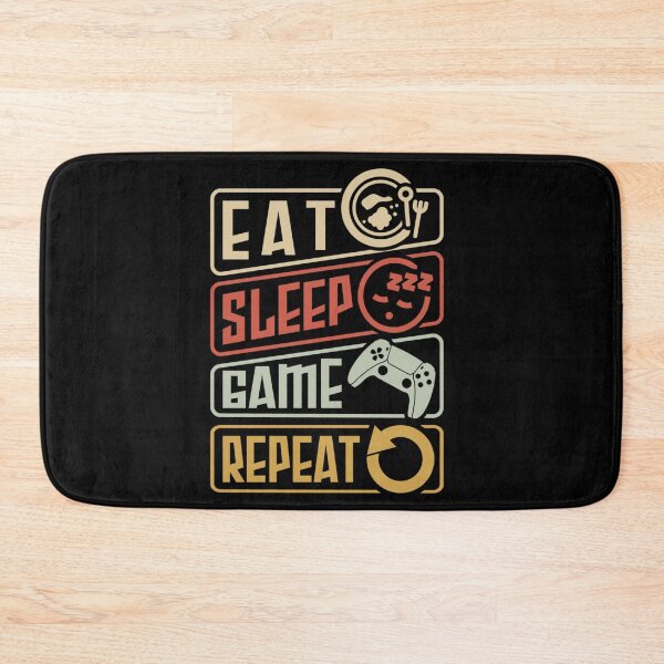 Artikelvorschau, Eat Sleep Game Repeat Gaming Design entworfen und verkauft von mkzmerch.