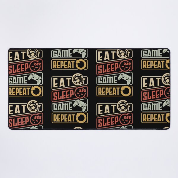 Artikelvorschau, Eat Sleep Game Repeat Gaming Design entworfen und verkauft von mkzmerch.