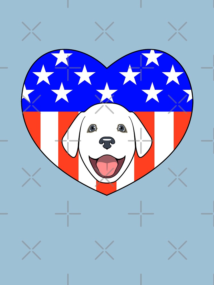 Artwork view, ALL AMERICAN DOG LOVER designed and sold by Catinorbit