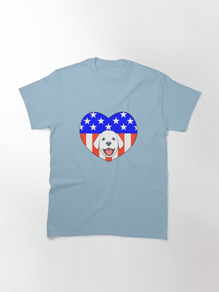 Thumbnail 2 of 7, Classic T-Shirt, ALL AMERICAN DOG LOVER designed and sold by Catinorbit.