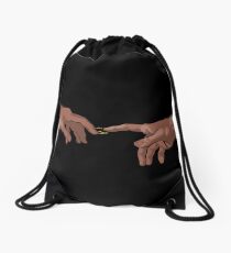 The Creation of Adam Drawstring Bag