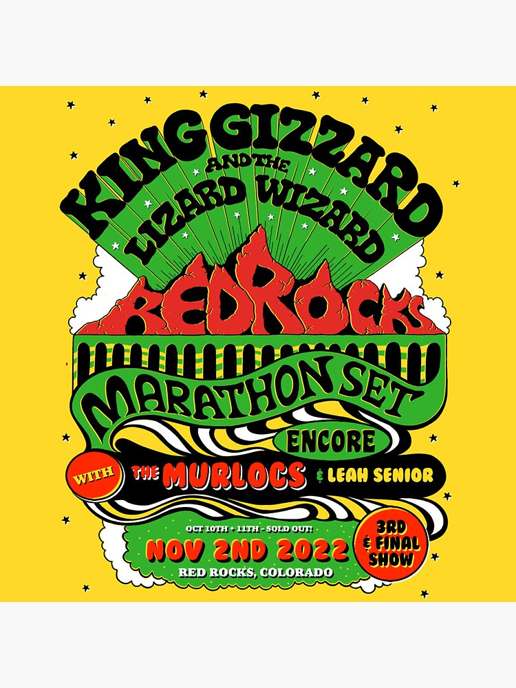 "King Gizzard And The Redrocks" Sticker for Sale by daniellaRossa