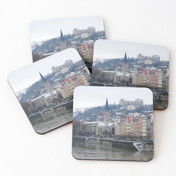Item preview, Vieux Lyon Snowy Winter Landscape in France designed and sold by CarolinaReina.