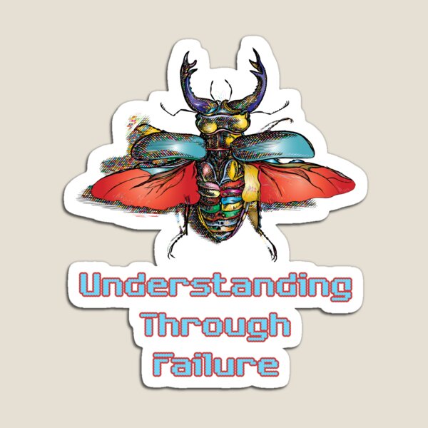Item preview, 'Understanding Through Failure' Colored - Retro Design for T-shirts, mugs, phone cases and other accessories designed and sold by Ridiculam Toga.