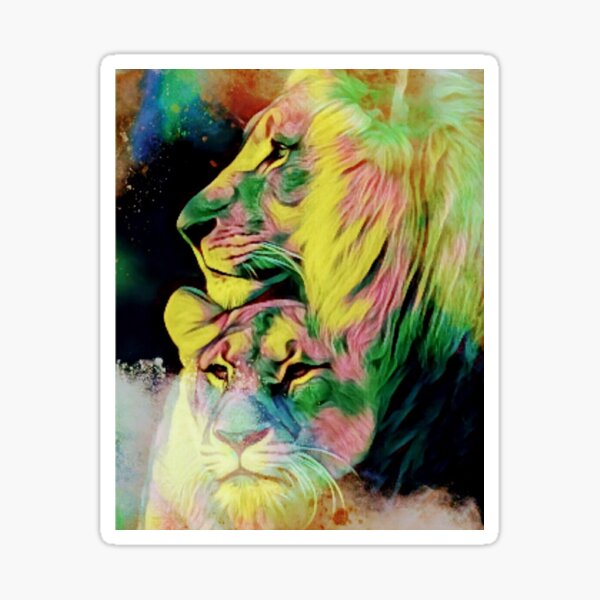 Lion Love Sticker