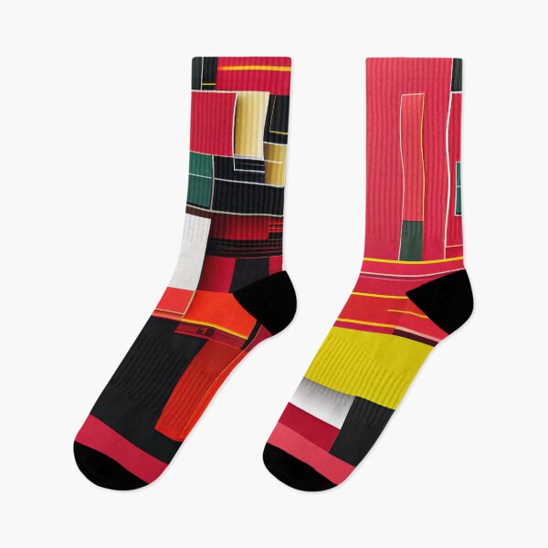 Item preview, Bauhaus Graphic Red, Black and Yellow Illusion Pattern designed and sold by KOTOdesign.