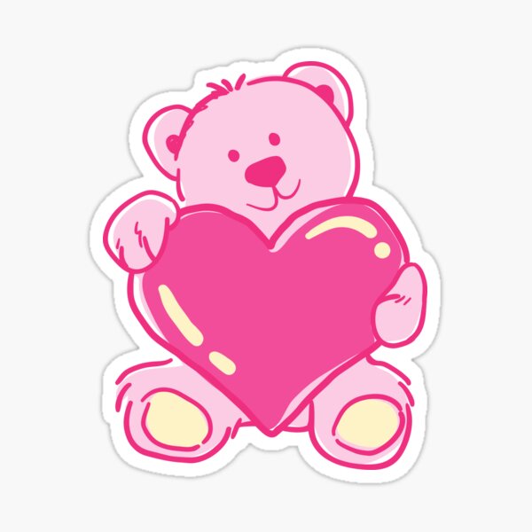 cute bear plushie plush aesthetic Sticker for Sale by suzangg