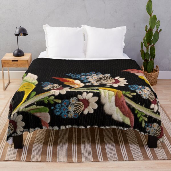 Item preview, vintage floral embroidery designed and sold by SpiritedArtwork.