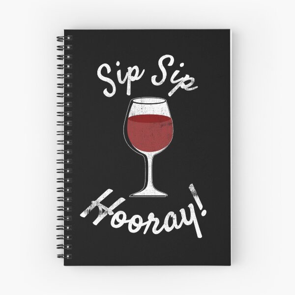 Item preview, Funny Wine "Sip Sip Hooray!" Vintage Graphic  designed and sold by DSweethearts.