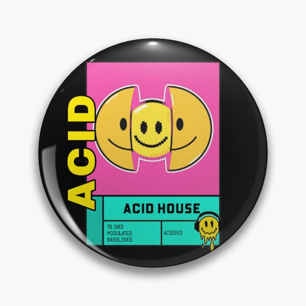 Item preview, ACID HOUSE - pixel smile designed and sold by Discothreadz.