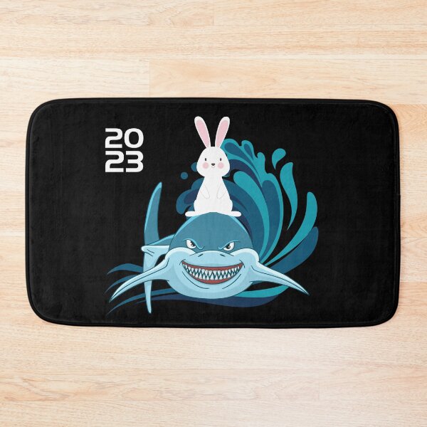 Item preview, Funny shark and rabbit friends year of the rabbit design designed and sold by reka88.