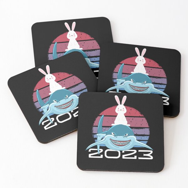 Item preview, Funny rabbit riding shark year of the rabbit design designed and sold by reka88.