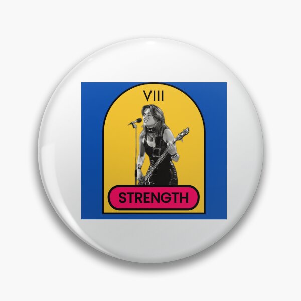 Item preview, Retro Celebrities Tarot Cards STRENGTH Suzie Quatro designed and sold by OmniRoseArt.